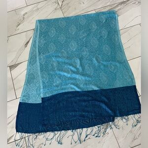 Royal blue and light blue scarf
